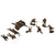 Original German WWII Era Lineol & Elastolin Toy Soldiers with Artillery Piece - Lot of 9 - Machine Gunner and Soldiers Original Items