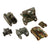 Original German Pre WWII to WWII Era Children’s Camouflaged Tin Toy Collection with Three Tanks and Two Artillery Pieces - Five Total Original Items