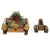Original German Pre WWII to WWII Era Children’s Camouflaged Tin Toy Collection with Three Tanks and Two Artillery Pieces - Five Total Original Items