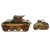 Original German Pre WWII to WWII Era Children’s Camouflaged Tin Toy Collection with Three Tanks and Two Artillery Pieces - Five Total Original Items