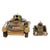 Original German Pre WWII to WWII Era Children’s Camouflaged Tin Toy Collection with Three Tanks and Two Artillery Pieces - Five Total Original Items