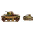 Original German Pre WWII to WWII Era Children’s Camouflaged Tin Toy Collection with Three Tanks and Two Artillery Pieces - Five Total Original Items