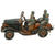 Original German Pre-WWII O&M Haußer Tinplate Litho Wehrmacht Car with Towed Searchlight Model Toy with Adjustable Light & Crew Original Items