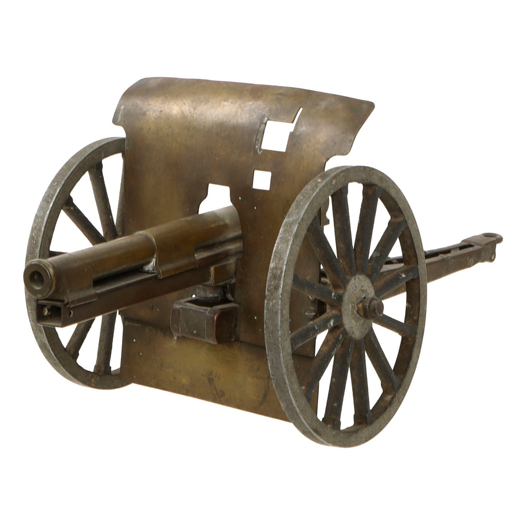 Original Imperial German WWI Era Bronze Model Krupp 7.5 cm Model 1903 Field Gun Original Items