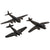 Original U.S. WWII Italian German Heinkel 111 Focke Wolf 200K Savoia-Marchetti 82 Trainer Recognition Model Airplane Lot by Cruver - Dated 1942 Original Items