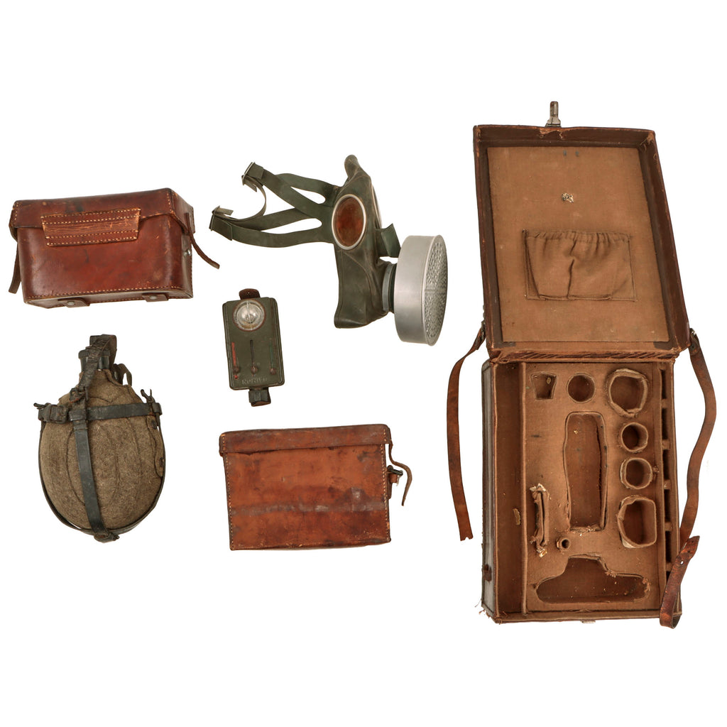 Original German WWII Era Luftschutz Air Raid Protection & Field Equipment Grouping Original Items