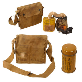 Original U.S. WWI Excellent Named & Insignia-Inscribed 78th Division Corrected English Type Box Respirator Gas Mask to Wounded Soldier - 312th Infantry Regiment - PFC William J. Ludwig