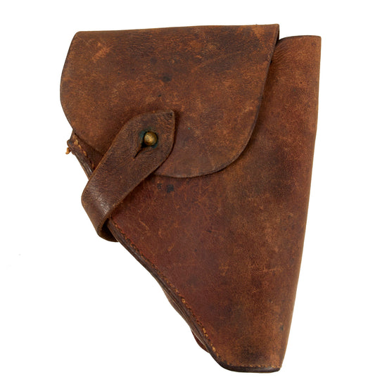 Original Japanese WWII Imperial Navy Two Barrel Type 90 Flare Signal Pistol Holster - Rare Original Items