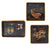 Original Imperial Japanese WWII Lot of Three Sake Serving Trays - Two in Boxes Original Items