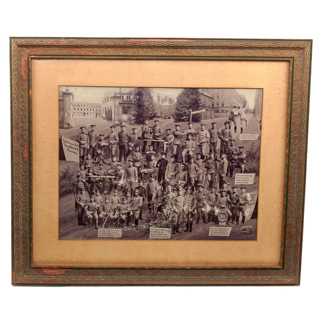 Original Imperial German Pre-WWI Royal Saxon Husaren-Regiment König Albert Nr. 18, Albert of Saxony Unit Portrait - Dated 1906-1909 - 23½ x 27¼” Original Items