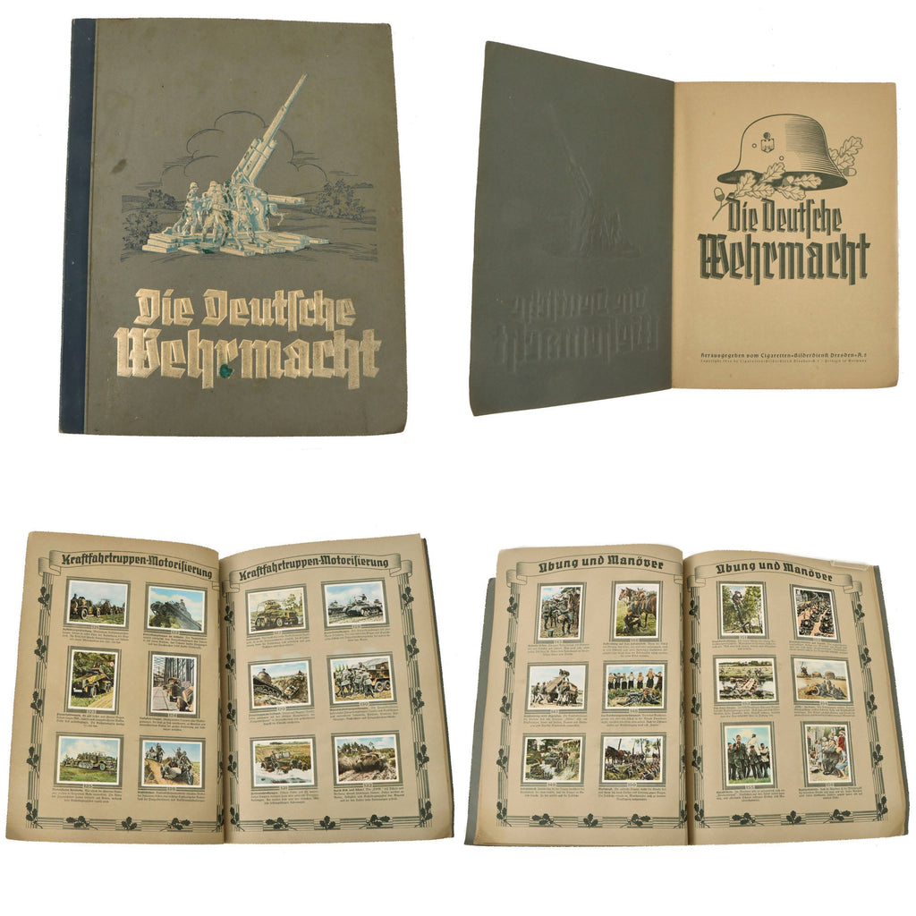 Original German WWII Die Deutsche Wehrmacht 1936 German Cigarette Card Album - Missing Pages Original Items