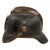 Original Imperial German Pre WWI Fire Brigade Pickelhaube Style Leather Helmet with Suum Cuique Badge & Liner