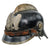 Original German Pre-WWII Prussian Fire Brigade Leather Pickelhaube Helmet with Cockades and Neck Cape - Rare Original Items