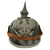 Original Imperial German WWI Prussian Unit-Marked EM/NCO Infantry M1915 Pickelhaube Spiked Helmet Dated 1916 with Rare Large Cockades & Broken Chinstrap - Reserve-Infanterie-Regiment Nr. 23 Howitzer Battery - Size 53 Original Items