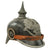Original Imperial German WWI Prussian Unit-Marked EM/NCO Infantry M1915 Pickelhaube Spiked Helmet Dated 1916 with Rare Large Cockades & Broken Chinstrap - Reserve-Infanterie-Regiment Nr. 23 Howitzer Battery - Size 53 Original Items