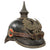 Original Imperial German WWI Unit-Marked Prussian M1895 Line Infantry Pickelhaube Spiked Helmet Converted to M1915 Pickelhaube with Cockades & Chinstrap - Dated 1898 Original Items