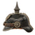 Original Imperial German WWI Unit-Marked Prussian M1895 Line Infantry Pickelhaube Spiked Helmet Converted to M1915 Pickelhaube with Cockades & Chinstrap - Dated 1898 Original Items