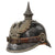 Original Imperial German WWI Unit-Marked Prussian M1895 Line Infantry Pickelhaube Spiked Helmet Converted to M1915 Pickelhaube with Cockades & Chinstrap - Dated 1898 Original Items