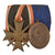 Original German WWII Medal Bar with War Merit Cross 2nd Class and RAD 4 Year Long Service Award - 2 Awards Original Items