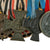 Original German WWI & WWII Era Large Medal Bar with 1914 EKII, Ludwig Cross, KvKII with Swords & Flanders Cross - 9 Awards Original Items