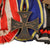 Original German WWI - WWII Medal Bar with Brunswick Merit Cross, City of Hamburg Hanseatic Cross, Hindenburg Cross & 25 Year Civil Service Medal - 5 Awards Original Items