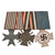 Original German WWI - WWII Medal Bar with Merit Cross for War Aid, Hindenburg Cross & 25 Year Civil Service Medal - 3 Awards
