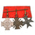 Original German WWI - WWII Medal Bar with Merit Cross for War Aid, Hindenburg Cross & 25 Year Civil Service Medal - 3 Awards