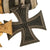 Original German WWI Medal Bar with Iron Cross 2nd Class, Grand Duchy of Mecklenburg-Schwerin 1914 Military Merit Cross, and Hindenburg Cross Original Items
