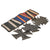 Original Imperial German WWI Era Medal Bar with 1914 EKII, Friedrich-August Cross, & Hindenburg Cross with Swords - 3 Awards