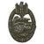 Original German WWII Silver Grade Panzer Assault Tank Badge - Unmarked Scoop Back Style Original Items