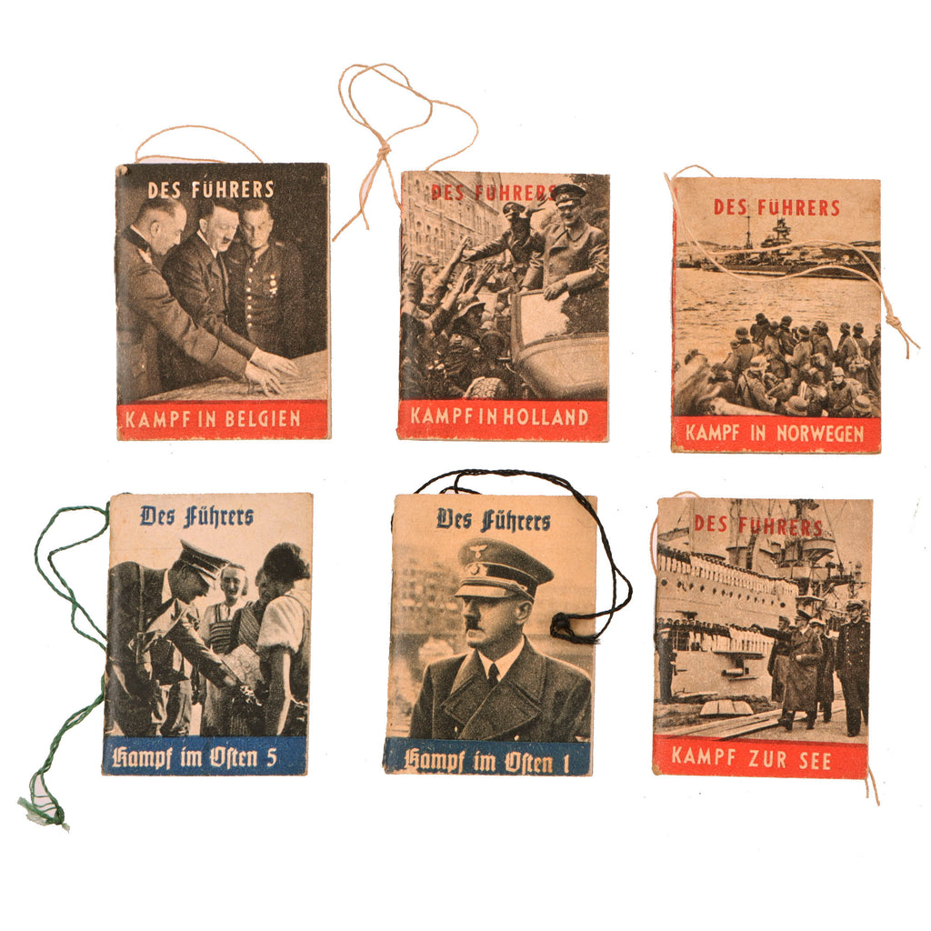 Original German WWII Lot of Six Miniature "Der Führer" Propaganda Photo Books Original Items
