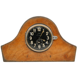 Original German WWII Luftwaffe 1939-Dated Radio Operator’s Clock by Junghans in Period Souvenir Stand - Functional - Fl. 25591