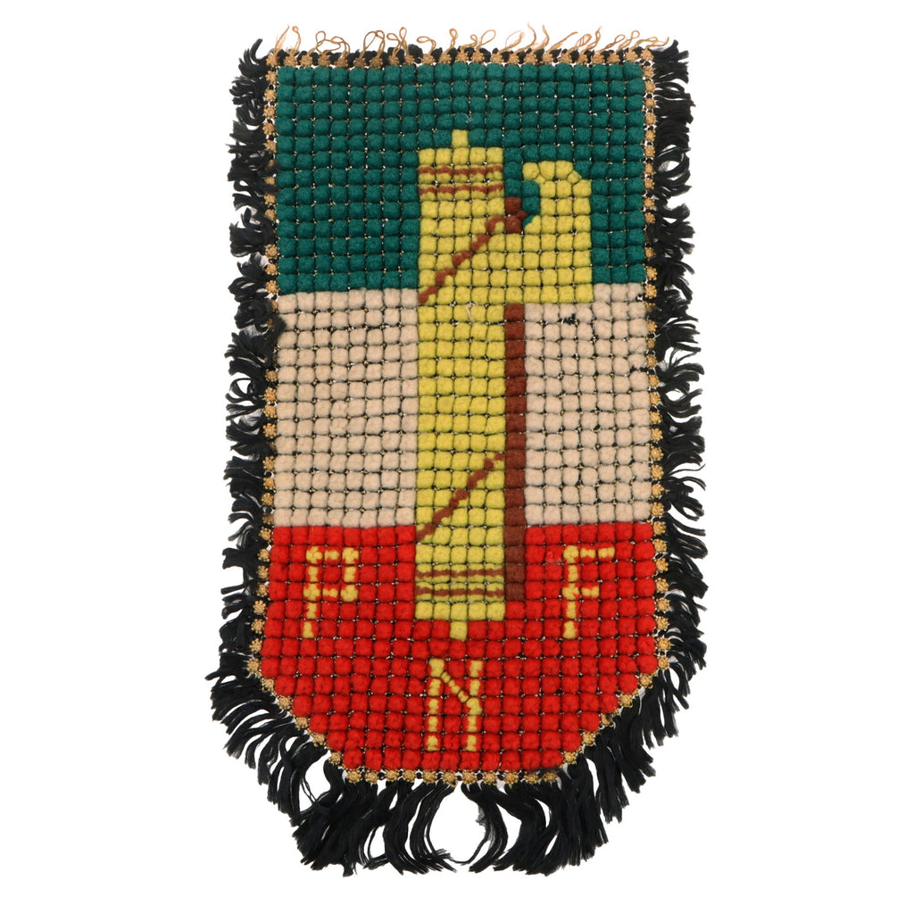 Original Italian WWII Partito Nazionale Fascista PNF Fascist Embroidered Banner Original Items