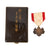 Original Japanese WWII Lot of Six Medals in Original Boxes - Russo-Japanese War Medal, 1937-45 China Incident War Medal, Order of the Sacred Treasure, Order of the Rising Sun, Red Cross Medal, and Time Expired Soldiers League Badge Original Items