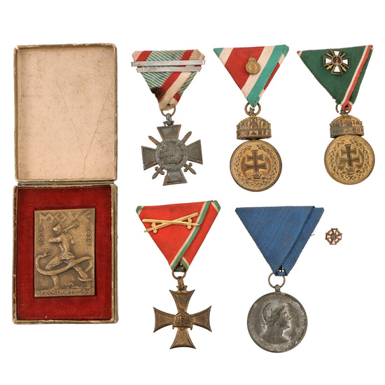 Original Hungarian WWII Era Medal Lot - 6 Items Total
