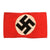 Original German WWII NSDAP Multi-piece Cotton Armband with BeVO Insignia and Faint Issue Stamp Original Items