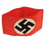 Original German WWII NSDAP Multi-piece Cotton Armband with BeVO Insignia and Faint Issue Stamp Original Items