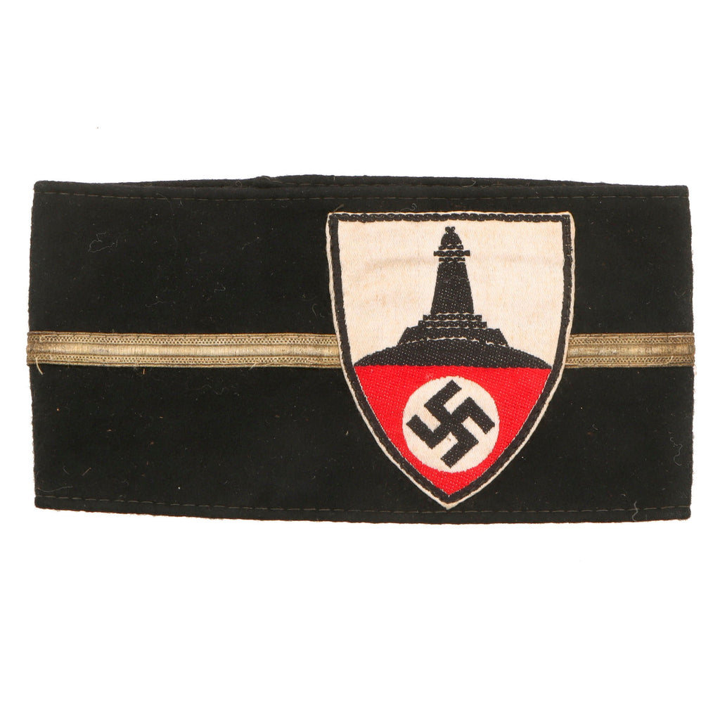 Original German WWII National Socialist State Veteran's Association Officers Felt Armband with BeVo Insignia - NSRKB Original Items