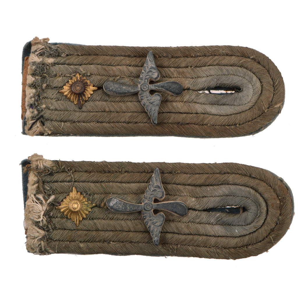 Original Imperial German Set of WWI Flieger Leutnant Pilot’s Shoulder Boards - Matched Set Original Items