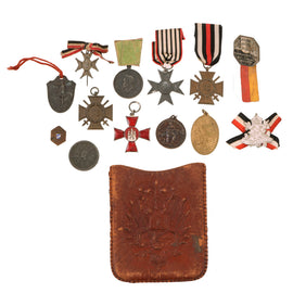 Original Imperial German WWI Medal & Pin Lot - 13 Pieces Total