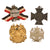 Original Imperial German WWI Medal & Pin Lot with Rare Flanders Cross with Campaign Bars - 17 Pieces Total Original Items