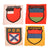 Original German WWII Foreign Volunteers Ostlegionen Sleeve Insignia Lot featuring ROA, Georgian, Azerbaijan, and Armenian Patches -4 Items Original Items