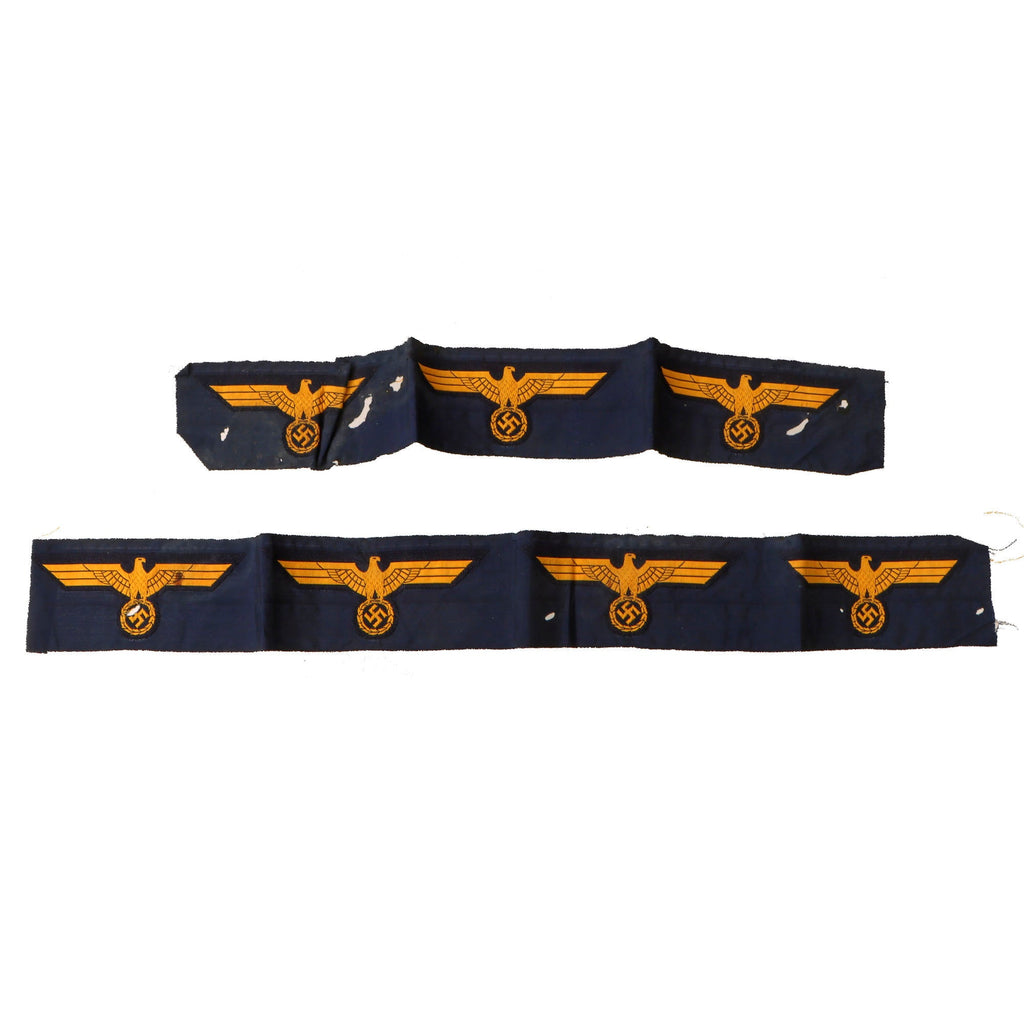 DRAFT Original German WWII Kriegsmarine Insignia Grouping - Breast Eagles, Sleeve Chevrons, and More - 13 Items (Copy) Original Items