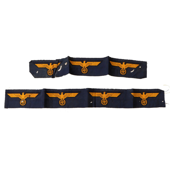DRAFT Original German WWII Kriegsmarine Insignia Grouping - Breast Eagles, Sleeve Chevrons, and More - 13 Items (Copy) Original Items
