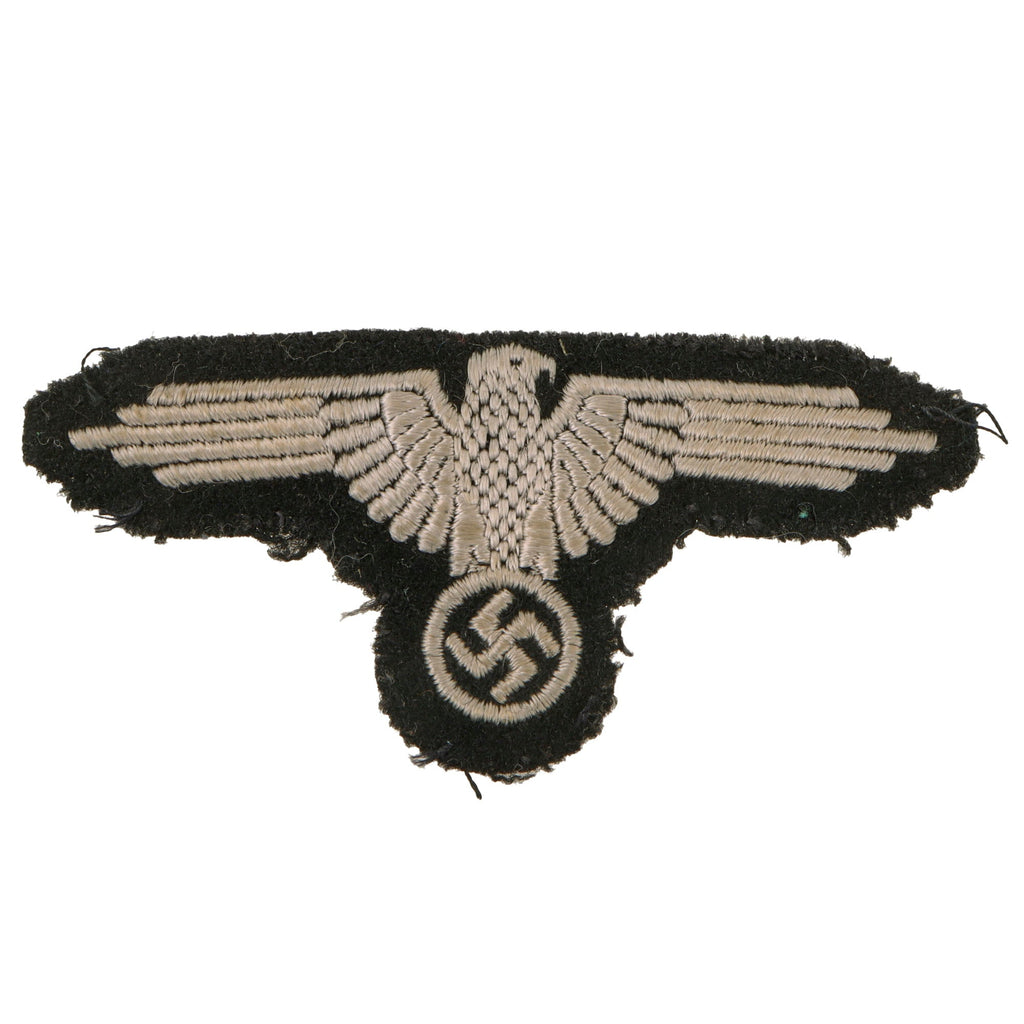Original German WWII SS EM/NCO Second Pattern Left Sleeve Eagle Insignia Cutoff - Schutzstaffel Original Items