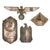 Original German WWII Award, Insignia, and Tinnie Grouping with Two Wehrmacht Long Service Medals, 1935 Saar Referendum Medal, and More - 17 Items Original Items