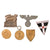 Original German WWII Award, Insignia, and Tinnie Grouping with Two Wehrmacht Long Service Medals, 1935 Saar Referendum Medal, and More - 17 Items Original Items