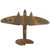 Original German WWII Homemade Wooden Toy Bomber Model with Camouflage Paint - Damaged & Repaired - Likely Heinkel HE 111 Original Items