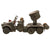 Original German Pre-WWII O&M Haußer Tinplate Litho Horsch Searchlight Truck Lot with Gulashkanone and Lineol & Elastolin Toy Soldiers Original Items