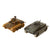 Original German WWII Pair of Toy Tanks DRGM Tin Lithos with One Trooper - 3 Items Total Original Items